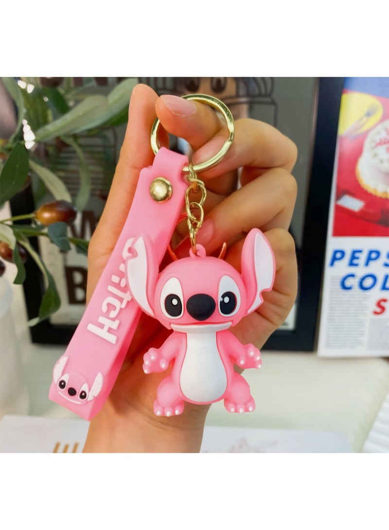 STITCH Pink Stitch Rubber Keychain - Image 2